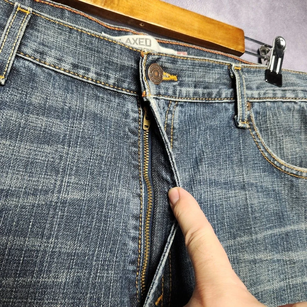 Levis 559 Relaxed Straight Jeans Mens 36x32 Blue Denim Medium‎ Wash 100% Cotton